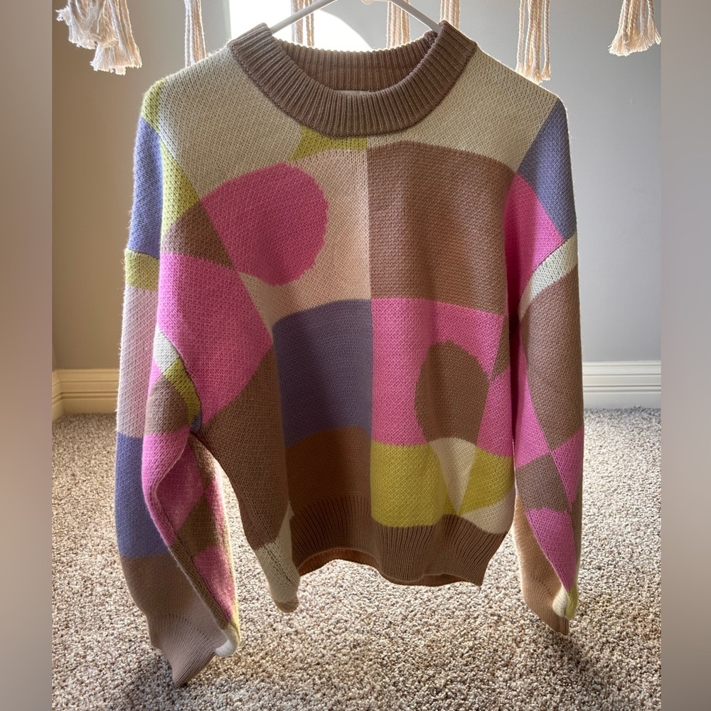Colorful Knit Sweater - Cozy & Stylish